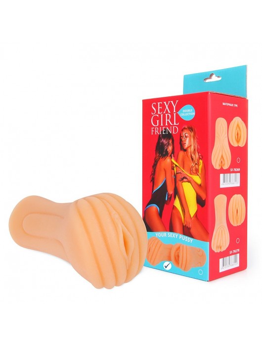 Телесный мастурбатор-вагина с рельефным тоннелем - Bior toys - в Махачкале купить с доставкой