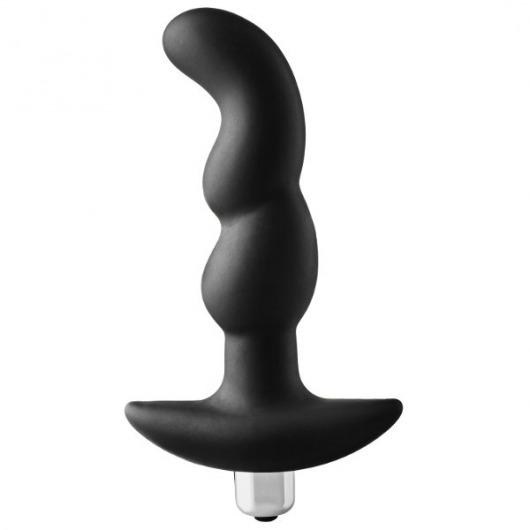 Черная вибропробка для простаты FantASStic Vibrating Prostate Plug - 14,5 см. - Dream Toys - в Махачкале купить с доставкой