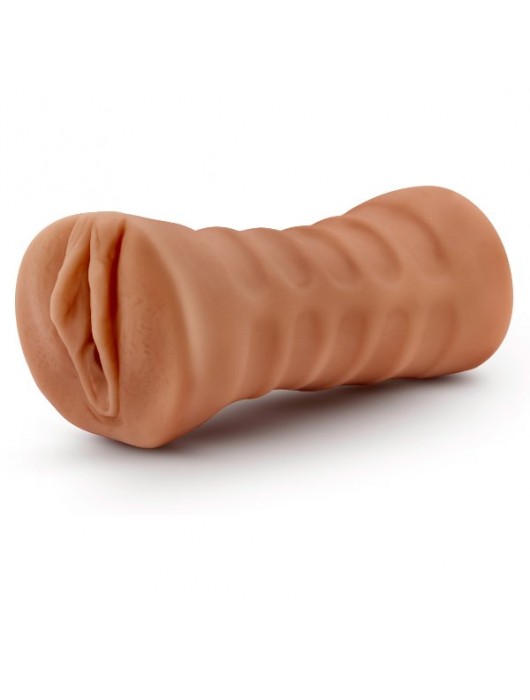 Мастурбатор-вагина цвета карамели Julieta с вибрацией - Blush Novelties - в Махачкале купить с доставкой