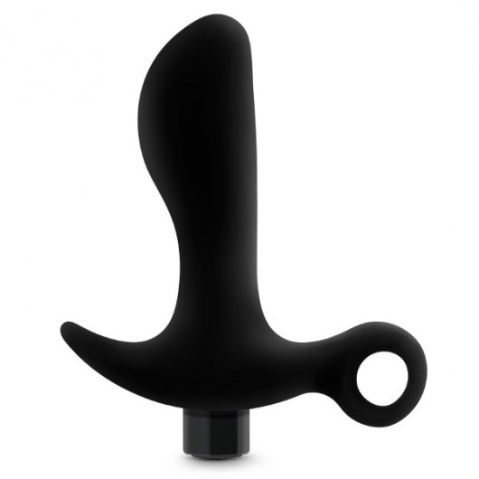 Черный анальный вибратор Silicone Vibrating Prostate Massager 01 - 10,8 см. - Blush Novelties - в Махачкале купить с доставкой