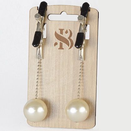 Зажимы на соски с бусинами под жемчуг Pearl - Sitabella - купить с доставкой в Махачкале