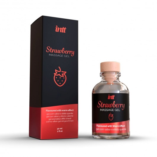 Массажный гель с ароматом клубники Strawberry - 30 мл. - INTT - купить с доставкой в Махачкале