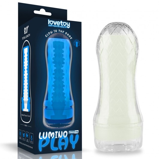 Светящийся в темноте мастурбатор Lumino Play Masturbator Ribbed - Lovetoy - в Махачкале купить с доставкой