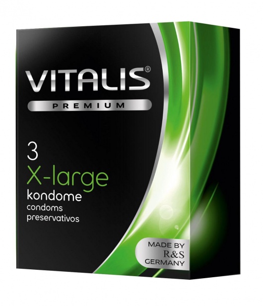 Презервативы увеличенного размера VITALIS PREMIUM x-large - 3 шт. - Vitalis - купить с доставкой в Махачкале