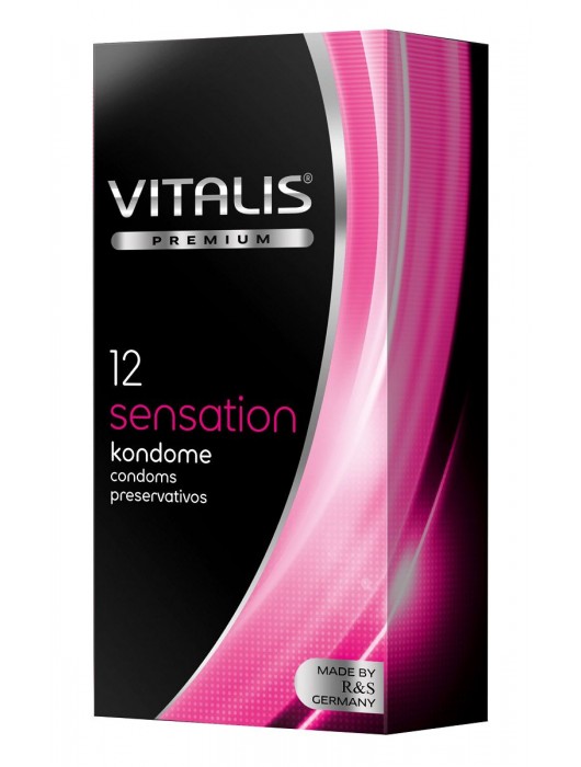 Презервативы VITALIS PREMIUM sensation с пупырышками и кольцами - 12 шт. - Vitalis - купить с доставкой в Махачкале