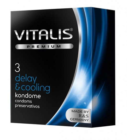 Презервативы VITALIS PREMIUM delay   cooling с охлаждающим эффектом - 3 шт. - Vitalis - купить с доставкой в Махачкале