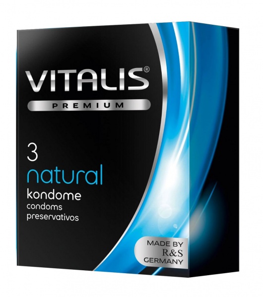 Классические презервативы VITALIS PREMIUM natural - 3 шт. - Vitalis - купить с доставкой в Махачкале