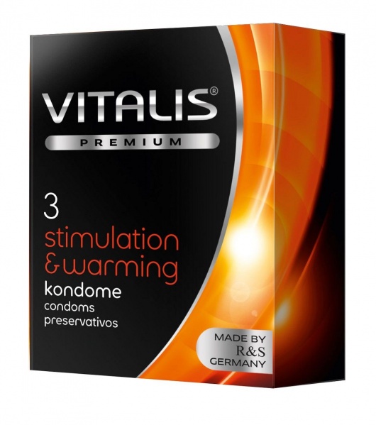 Презервативы VITALIS PREMIUM stimulation   warming с согревающим эффектом - 3 шт. - Vitalis - купить с доставкой в Махачкале