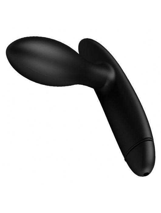 Черный анальный силиконовый стимулятор с функцией расширения Drake - 7,8 см. - Baile