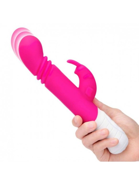 Розовый массажер для G-точки Slim Shaft thrusting G-spot Rabbit - 23 см. - Rabbit Essentials