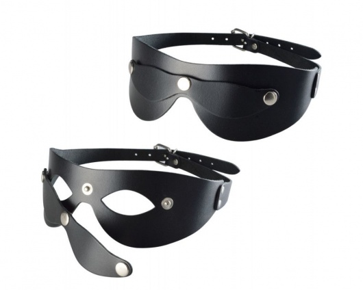 Черная кожаная маска  Новичок - Sitabella - купить с доставкой в Махачкале