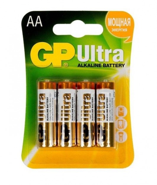 Батарейки алкалиновые GP Ultra Alkaline AA/LR6 - 4 шт. - Элементы питания - купить с доставкой в Махачкале