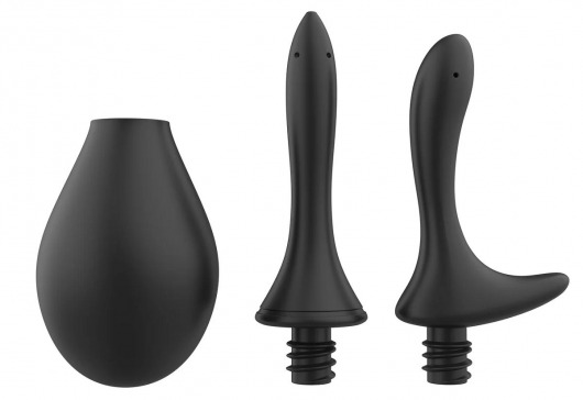 Черный анальный душ Nexus Anal Douche Set с 2 сменными насадками - Nexus Range - купить с доставкой в Махачкале