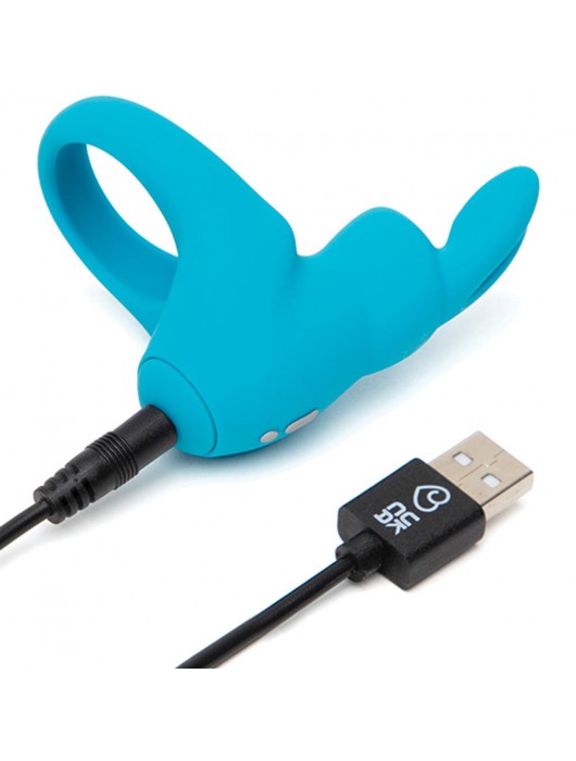 Голубое эрекционное виброкольцо Happy Rabbit Rechargeable Rabbit Cock Ring - Happy Rabbit - в Махачкале купить с доставкой