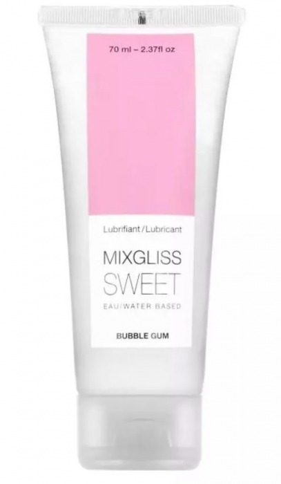 Смазка на водной основе Mixgliss Sweet с ароматом бабл-гам - 70 мл. - Mixgliss - купить с доставкой в Махачкале