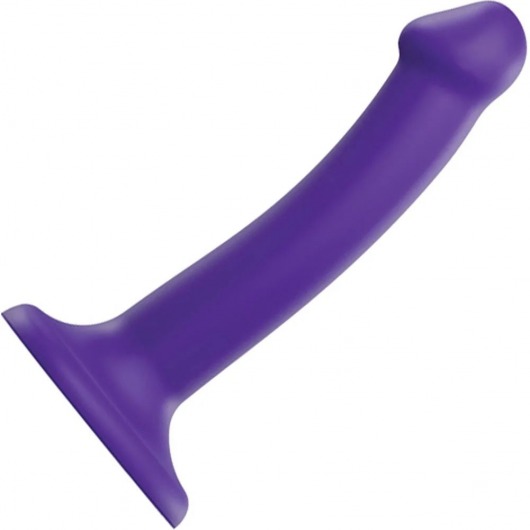 Фиолетовый фаллоимитатор-насадка Strap-On-Me Dildo Dual Density size S - 17 см. - Strap-on-me - купить с доставкой в Махачкале