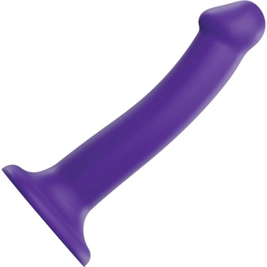 Фиолетовый фаллоимитатор-насадка Strap-On-Me Dildo Dual Density size M - 18 см. - Strap-on-me - купить с доставкой в Махачкале