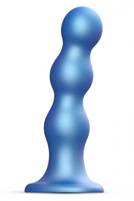 Голубая насадка Strap-On-Me Dildo Plug Balls size S - Strap-on-me - купить с доставкой в Махачкале