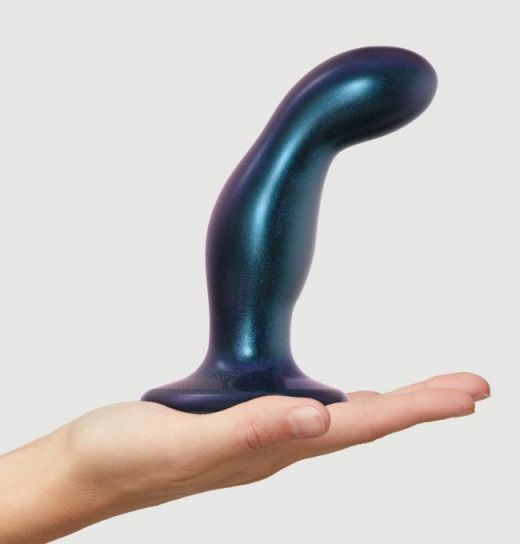 Темно-синяя насадка Strap-On-Me Dildo Plug Snaky size M - Strap-on-me - купить с доставкой в Махачкале