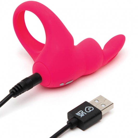 Розовое эрекционное виброкольцо Happy Rabbit Rechargeable Rabbit Cock Ring - Happy Rabbit - в Махачкале купить с доставкой
