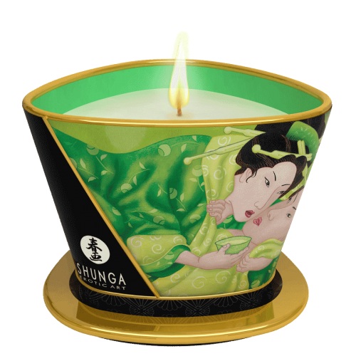 Массажная свеча Exotic Green Tea с ароматом зелёного чая - 170 мл. - Shunga - купить с доставкой в Махачкале