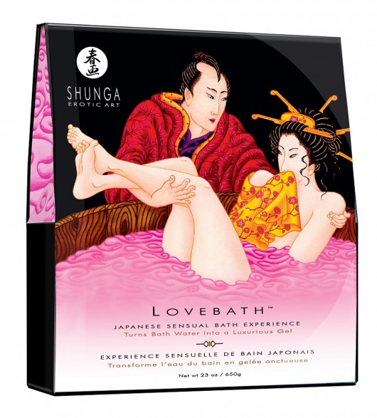 Соль для ванны Lovebath Dragon Fruit, превращающая воду в гель - 650 гр. - Shunga - купить с доставкой в Махачкале