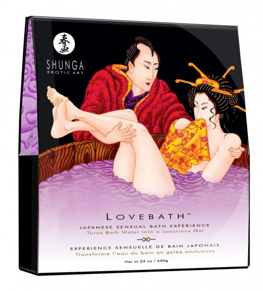 Соль для ванны Lovebath Sensual lotus, превращающая воду в гель - 650 гр. - Shunga - купить с доставкой в Махачкале