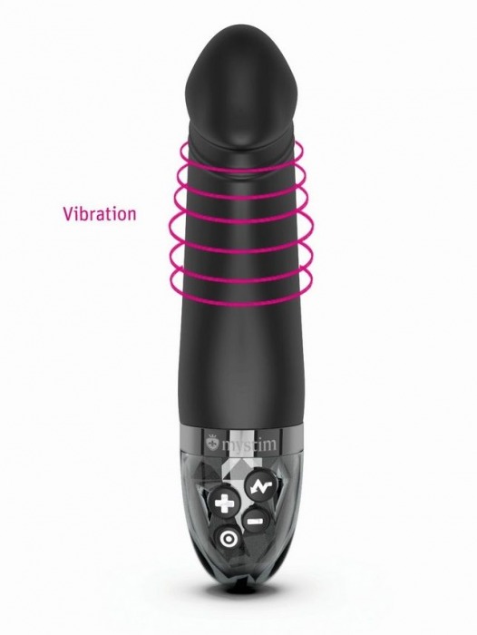 Черный вибратор с электростимуляцией Real Deal Neal - 16,5 см. - MyStim - купить с доставкой в Махачкале