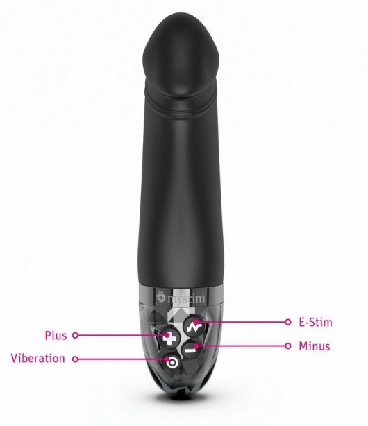 Черный вибратор с электростимуляцией Real Deal Neal - 16,5 см. - MyStim - купить с доставкой в Махачкале