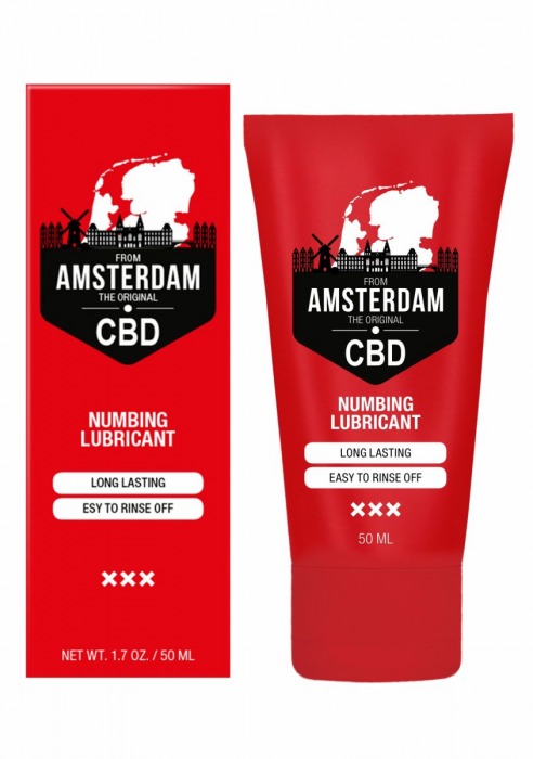 Пролонгирующий лубрикант Numbing CBD from Amsterdam - 50 мл. - Shots Media BV - купить с доставкой в Махачкале