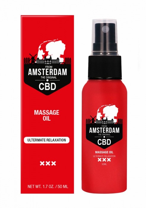 Стимулирующее массажное масло CBD from Amsterdam Massage Oil - 50 мл. - Shots Media BV - купить с доставкой в Махачкале