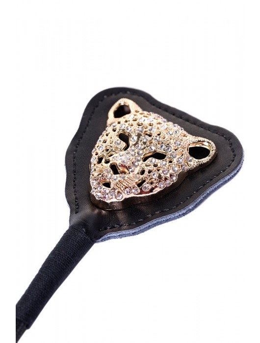 Чёрный стек с фигуркой леопарда на наконечнике - 21 см. - ToyFa - купить с доставкой в Махачкале