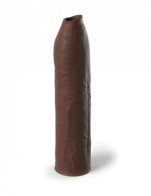 Коричневая насадка-удлинитель Uncut Silicone Penis Enhancer - 17,8 см. - Pipedream - в Махачкале купить с доставкой