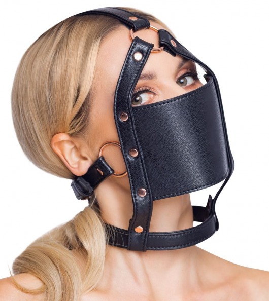 Черный намордник с кляпом-шаром Head Harness With A Gag - Orion - купить с доставкой в Махачкале