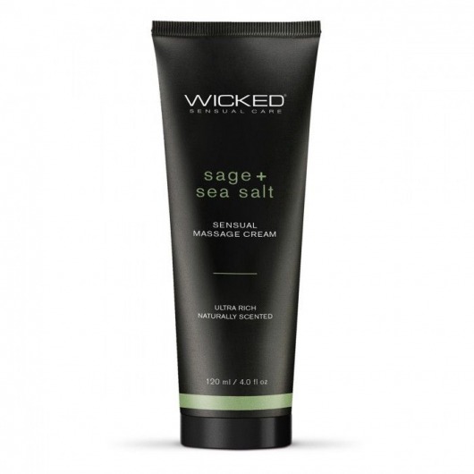 Массажный легкий крем WICKED Sage plus Sea Salt - 120 мл. - Wicked - купить с доставкой в Махачкале