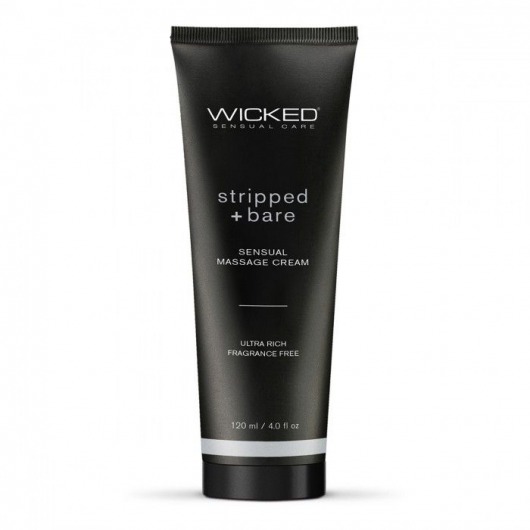 Массажный легкий крем WICKED Stripped plus Bare - 120 мл. - Wicked - купить с доставкой в Махачкале