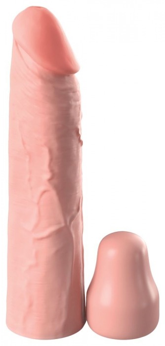Телесная насадка-удлинитель 1 Inch Silicone X-tension - 17,8 см. - Pipedream - в Махачкале купить с доставкой