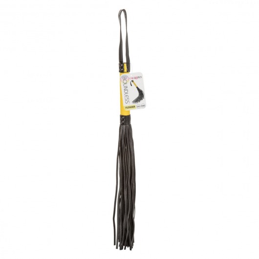 Черная плеть с желтой рукоятью Boundless Flogger - 69,25 см. - California Exotic Novelties - купить с доставкой в Махачкале