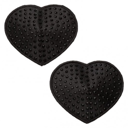 Черные пэстисы в форме сердечек Heart Pasties - California Exotic Novelties - купить с доставкой в Махачкале