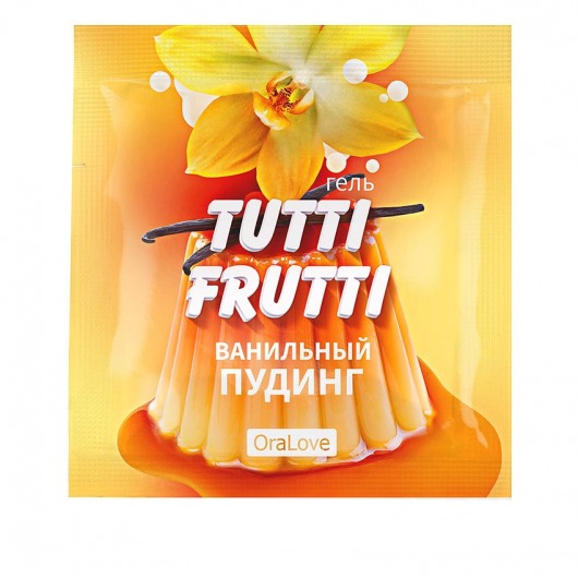 Пробник гель-смазки Tutti-frutti со вкусом ванильного пудинга - 4 гр. - Биоритм - купить с доставкой в Махачкале