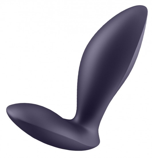 Фиолетовый анальный вибростимулятор Power Plug - Satisfyer - в Махачкале купить с доставкой