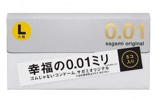 Презервативы Sagami Original 0.02 L-size увеличенного размера - 5 шт. - Sagami - купить с доставкой в Махачкале