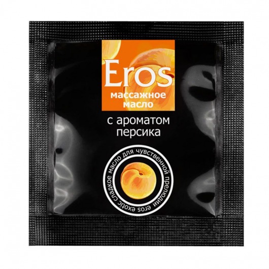 Саше массажного масла Eros exotic с ароматом персика - 4 гр. - Биоритм - купить с доставкой в Махачкале