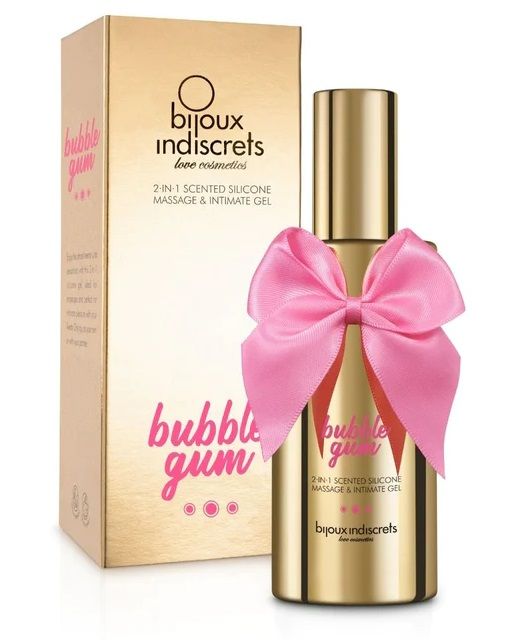 Гель с ароматом жвачки Bubblegum 2-in-1 Scented Silicone Massage And Intimate Gel - 100 мл. - Bijoux Indiscrets - купить с доставкой в Махачкале