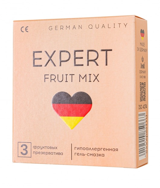 Ароматизированные презервативы EXPERT Fruit Mix - 3 шт. - Expert - купить с доставкой в Махачкале