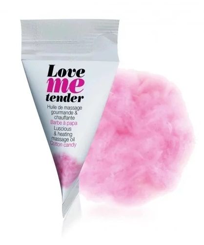 Съедобное согревающее массажное масло Love Me Tender Cotton Candy с ароматом сладкой ваты - 10 мл. - Love to Love - купить с доставкой в Махачкале