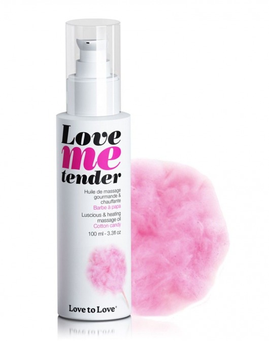 Съедобное согревающее массажное масло Love Me Tender Cotton Candy с ароматом сладкой ваты - 100 мл. - Love to Love - купить с доставкой в Махачкале