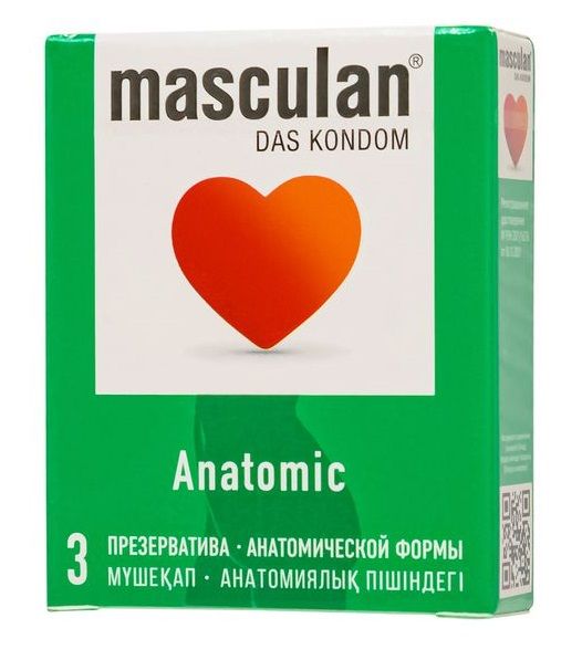 Презервативы анатомической формы Masculan Anatomic - 3 шт. - Masculan - купить с доставкой в Махачкале