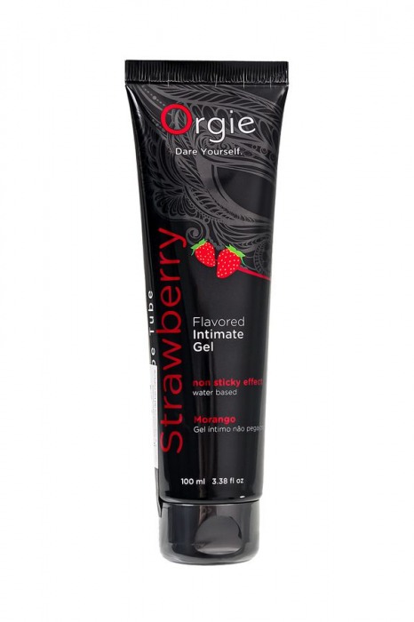 Интимный гель на водной основе Lube Tube Strawberry с клубничным вкусом - 100 мл. - ORGIE - купить с доставкой в Махачкале