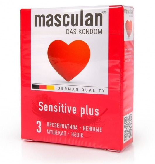 Презервативы Masculan Sensitive plus - 3 шт. - Masculan - купить с доставкой в Махачкале